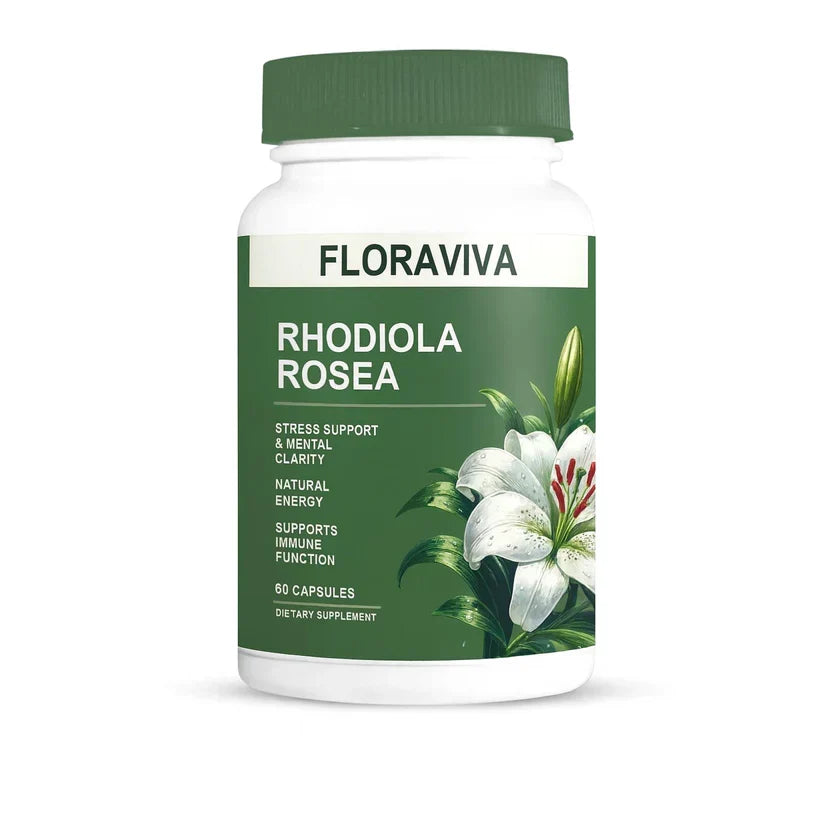 Rhodiola Rosea Capsules - Floravida for Energy, Focus, Mood - 60 Capsules.1