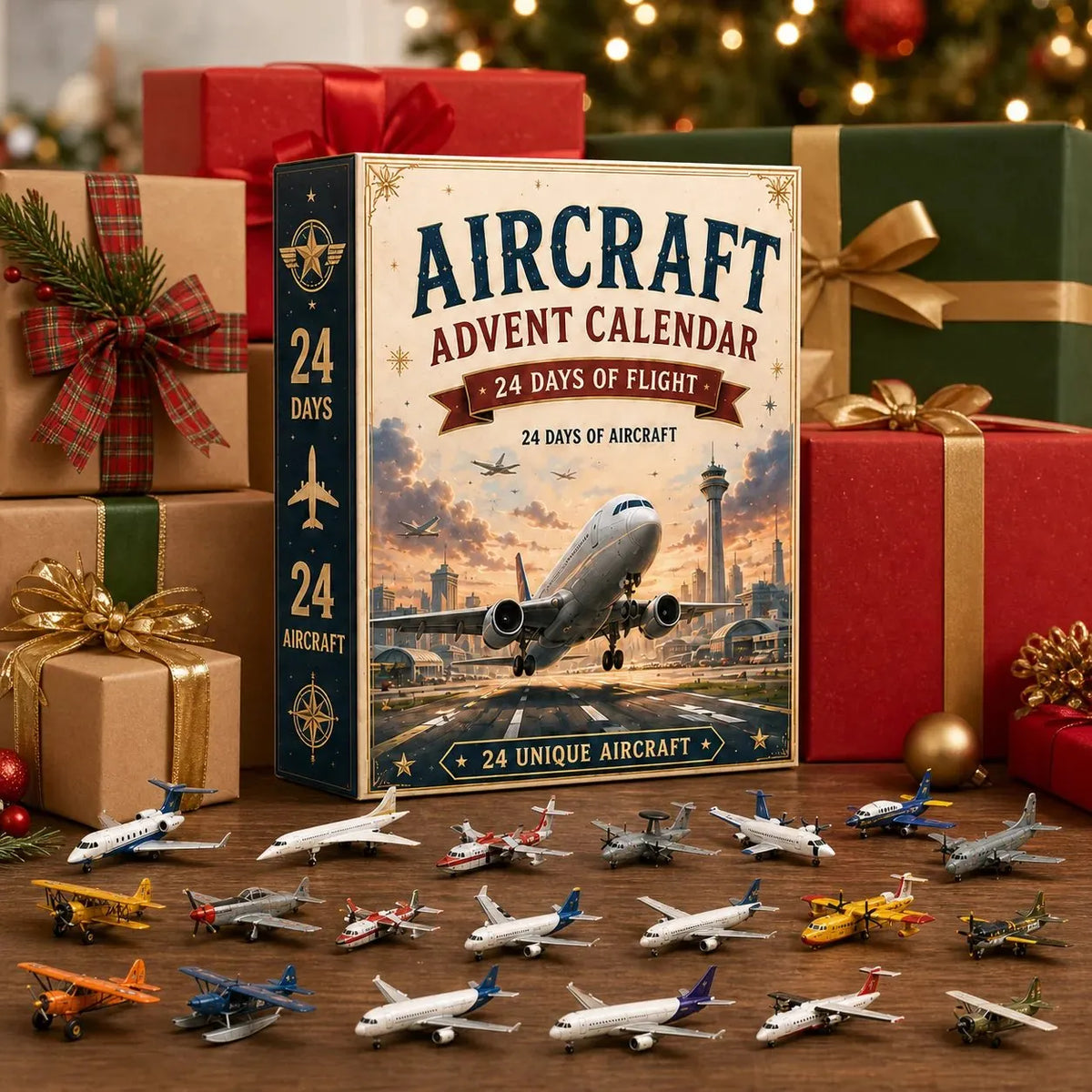 🎄Last Day 49% OFF – ✈️ Aircraft Advent Calendar 2026 | 24 Days of Flight with 24 Unique Miniature Airplanes, Jets & Aviation Collectibles 🎄🎁