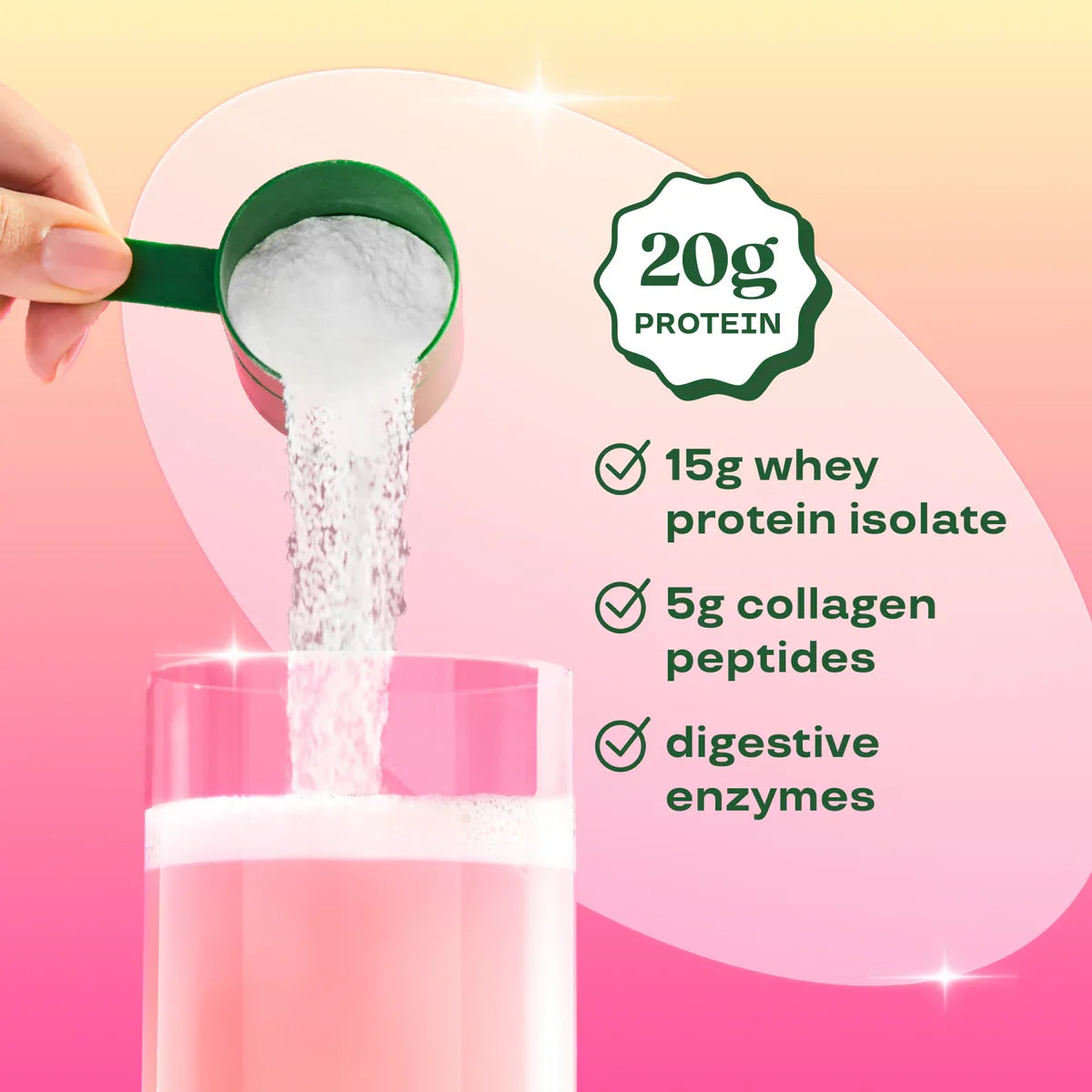 Bloom Nutrition Clear Protein - Clear Whey + Collagen Protein Blend | 20g Protein, 90 Calories, 0g Sugar, Light & uct Refreshing Fruity Drink | Protein for Women