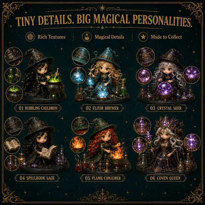 🔮 LAST DAY 49% OFF – 24 Days Of Witchy Surprises Advent Calendar | 24 Unique Collectible Witches with Magical Themes, Mini Figures & Fantasy Display Collection ✨