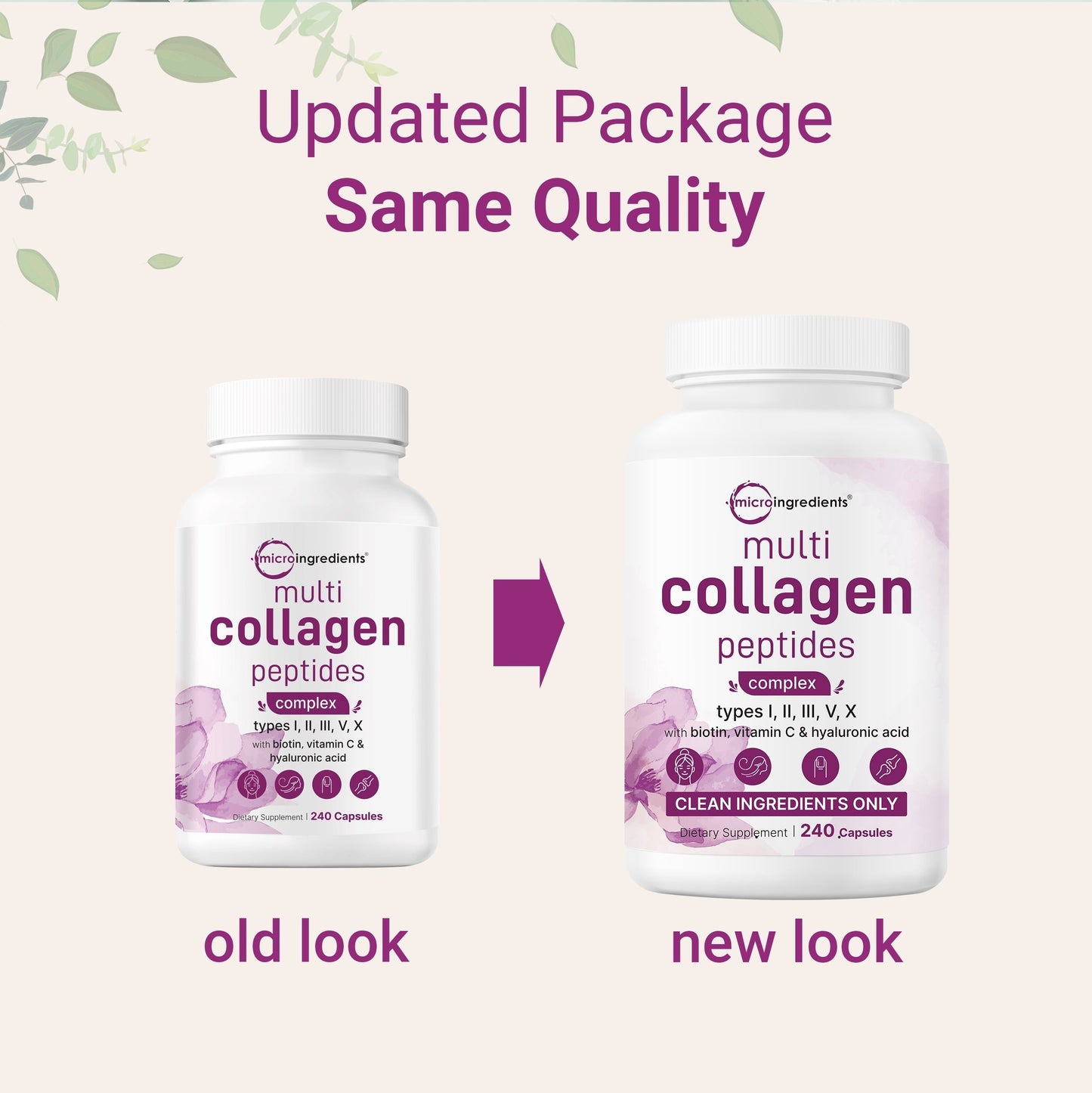 Micro Ingredients Multi Collagen Complex, 240 Capsules